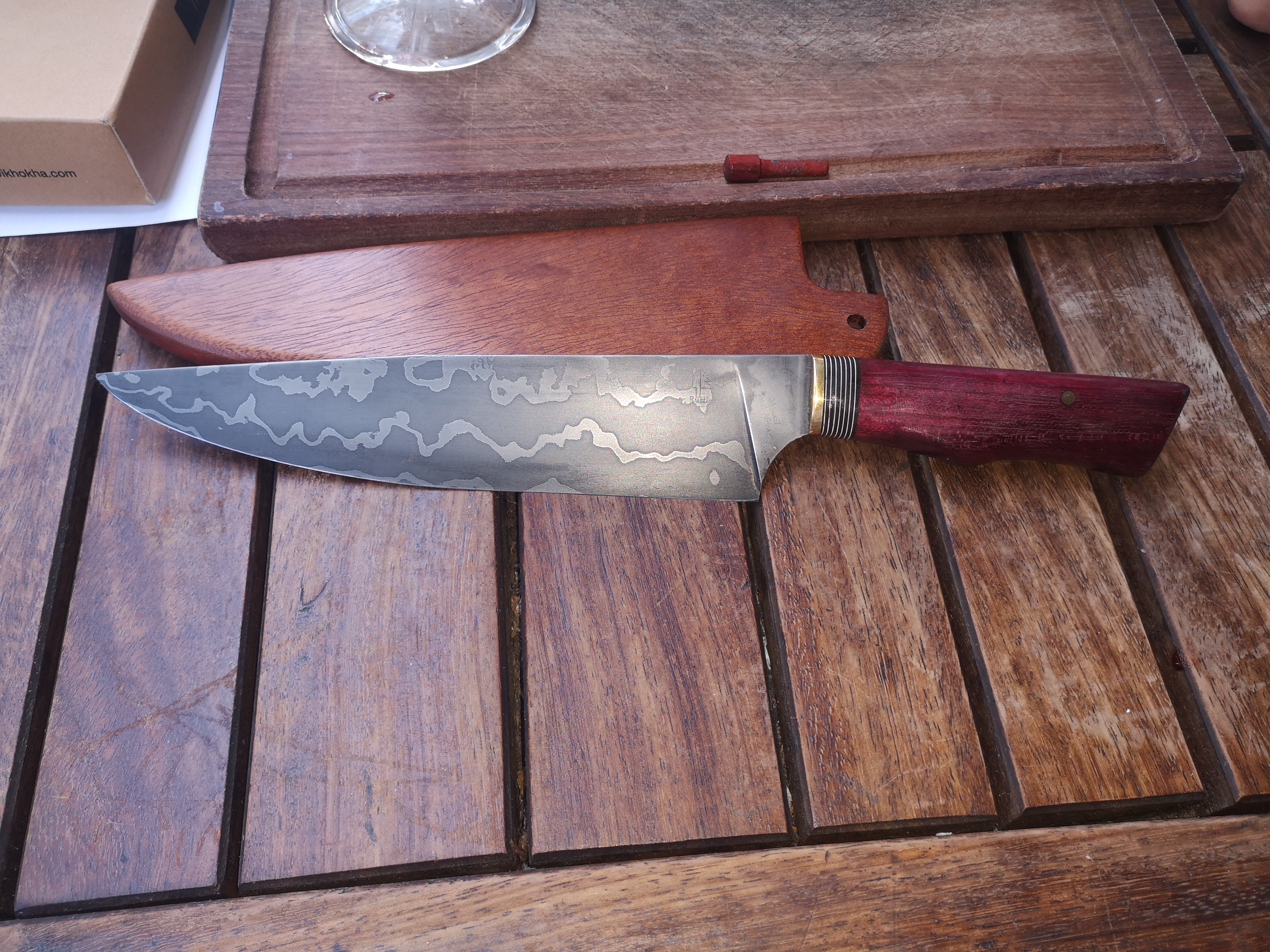 Damascus chef knife
